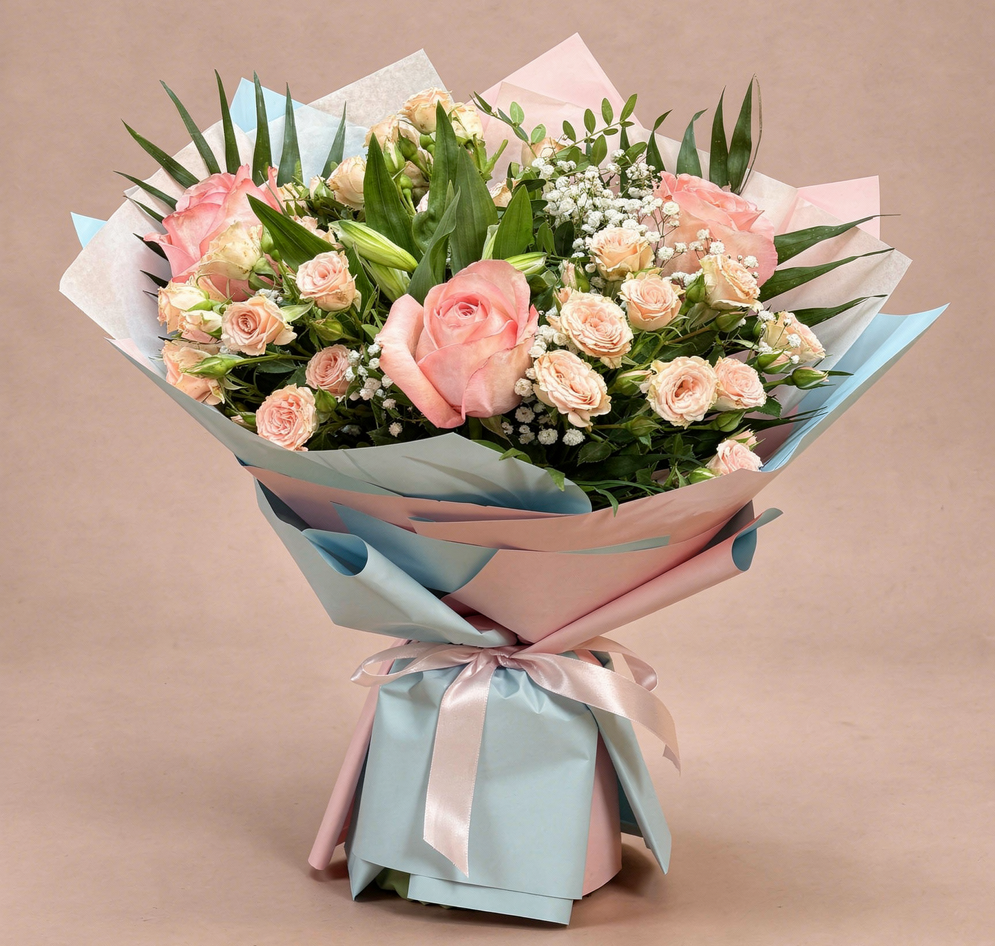 Buchet Trandafiri, Minirozze si Alstroemeria
