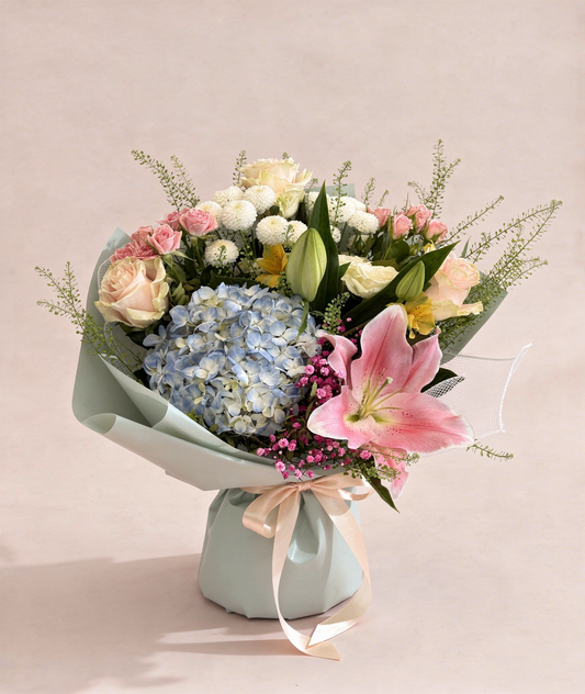 Buchet Pastel Hortensie Crini