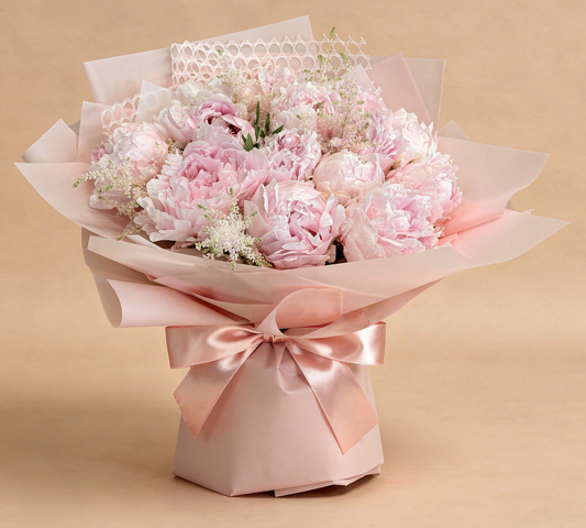 Buchet 15 Bujori Roz