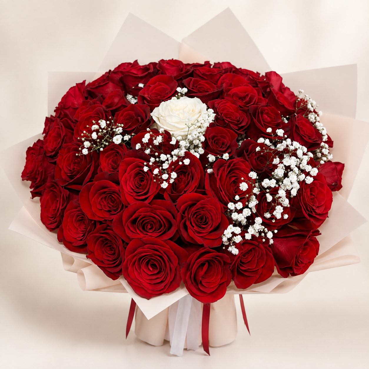 Buchet 51 Trandafiri Rosii