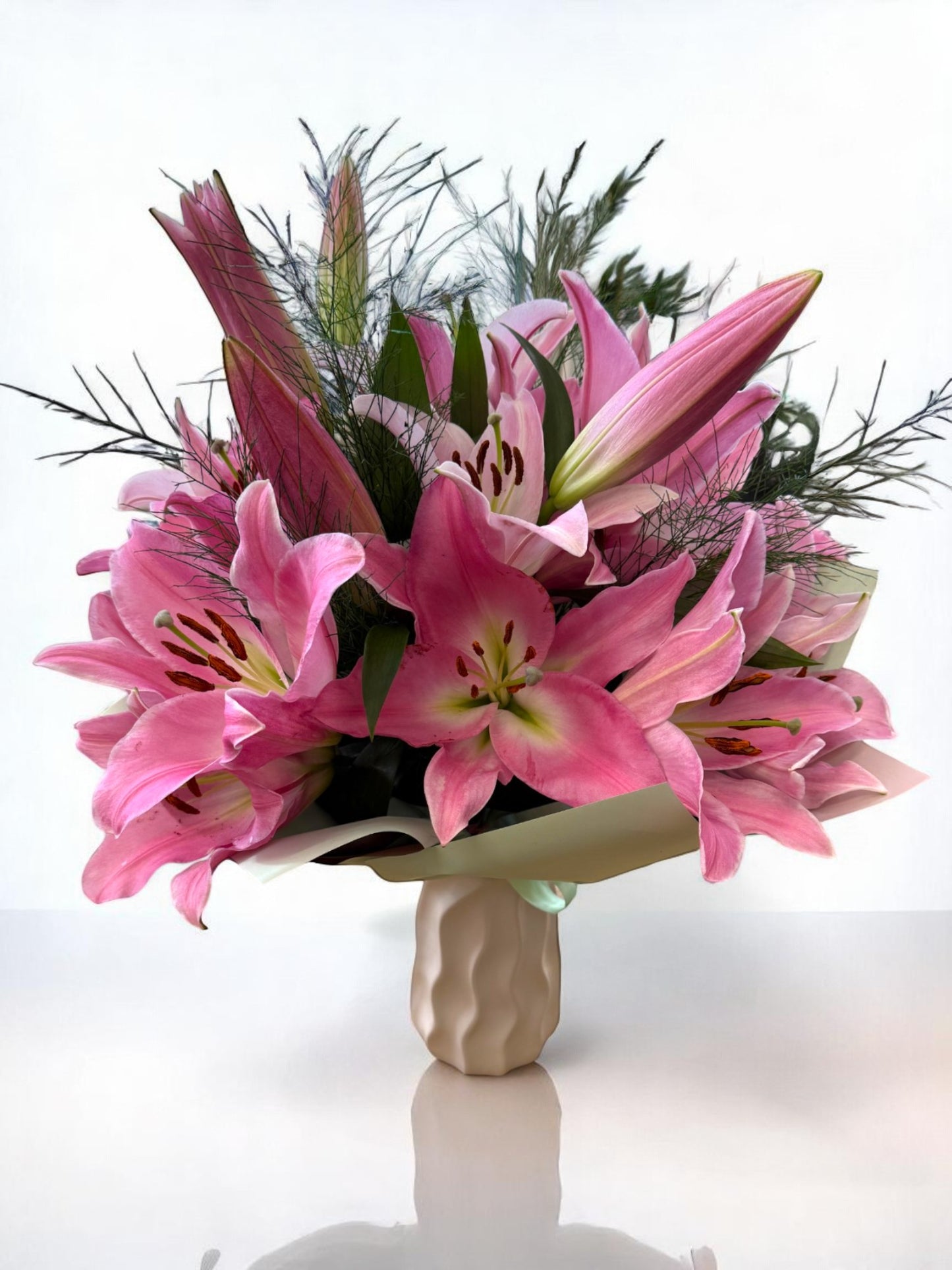 Buchet cu Crini Roz
