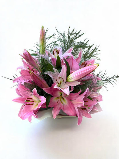 Buchet cu Crini Roz