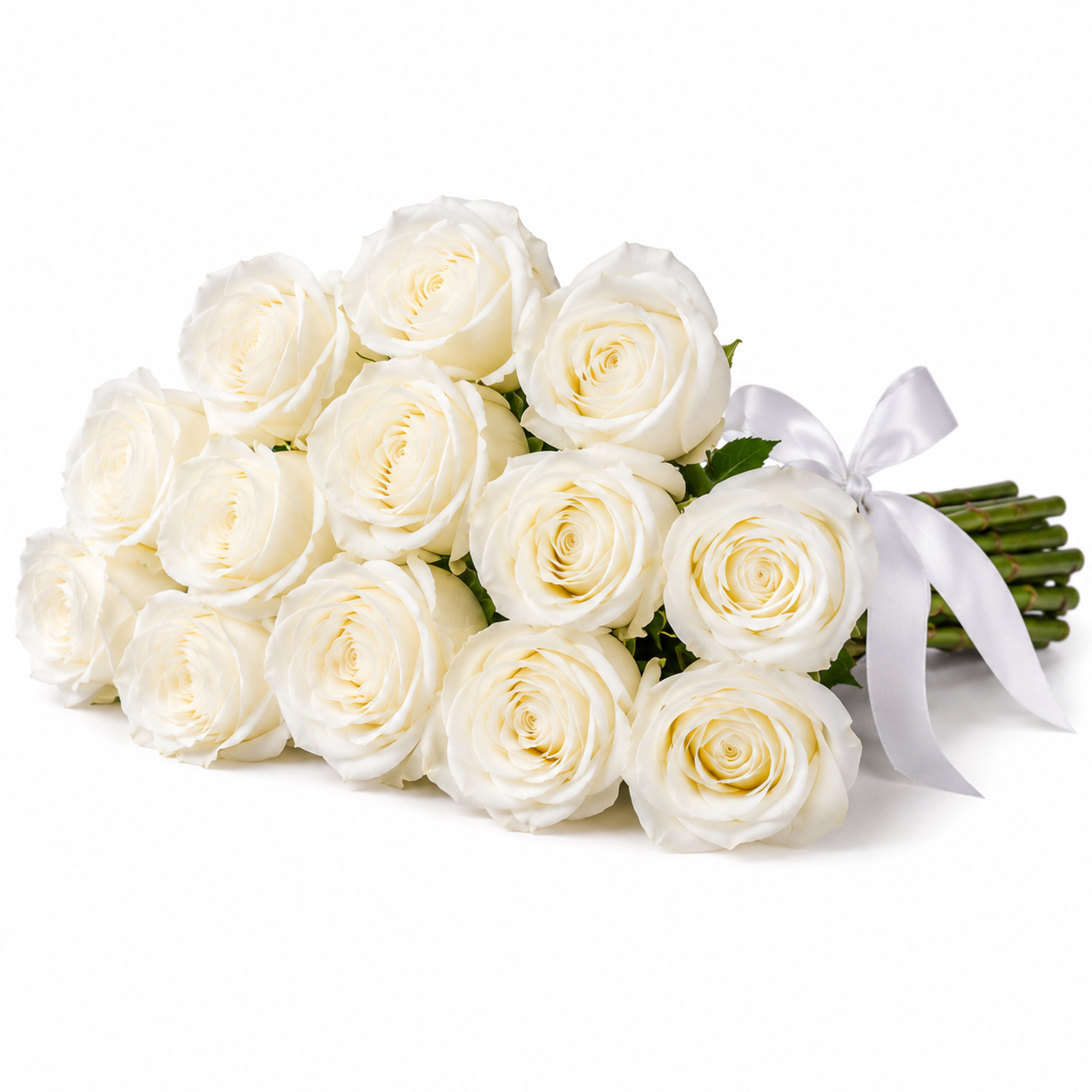 Buchet trandafiri albi, numărul de fire la alegere – livrare flori Iași | About Flowers